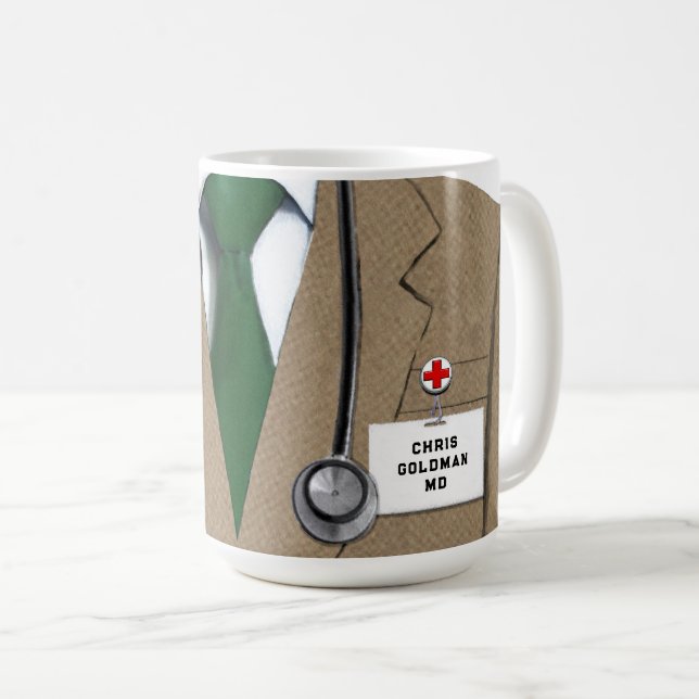 Taza De Café Médico Personalizado (Anverso derecho)