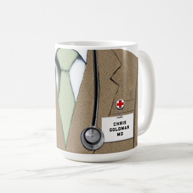 Taza De Café Médico Personalizado (Anverso derecho)