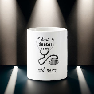 Taza De Café Médico Personalizado Mejor Gracias Médico