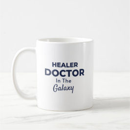 Taza De Café Médico sanador en el diseño de tipografía de la ga
