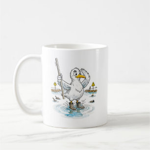 Taza De Café Medidor de inundaciones de aves de cómic Deber
