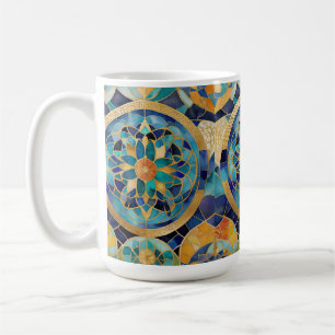Taza De Café "Medina Maze: Diseño geométrico de inspiración mar