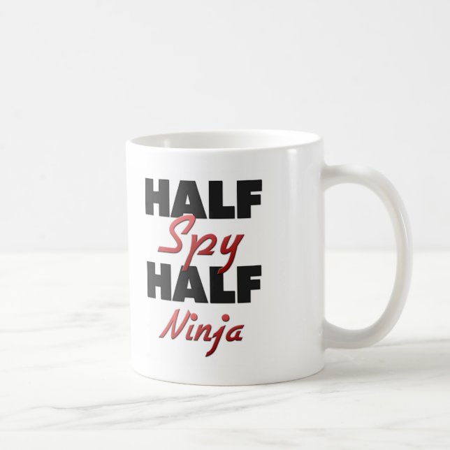 Taza De Café Medio espía medio Ninja (Derecha)