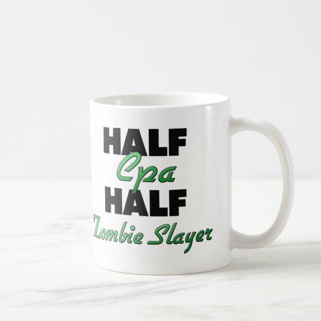 Taza De Café Medio medio asesino del zombi de Cpa (Derecha)
