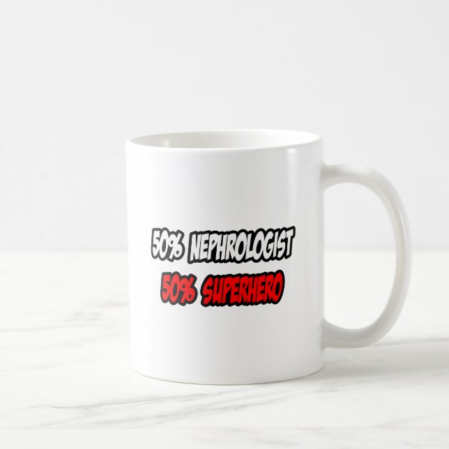 Taza De Café Medio neurólogo... mitad superhéroe (Derecha)