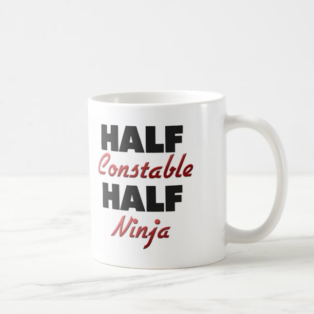 Taza De Café Medio policía medio Ninja (Derecha)