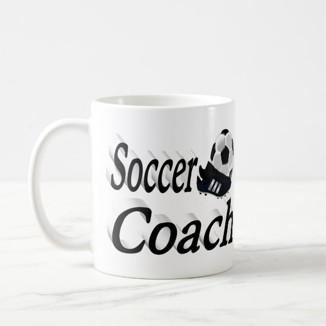 Taza De Café Medio texto del entrenador de fútbol (Izquierda)