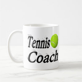 Taza De Café Medio texto del entrenador de tenis