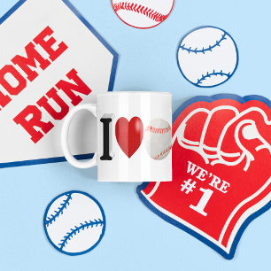 Taza De Café Medio texto del ventilador del béisbol Café Mug