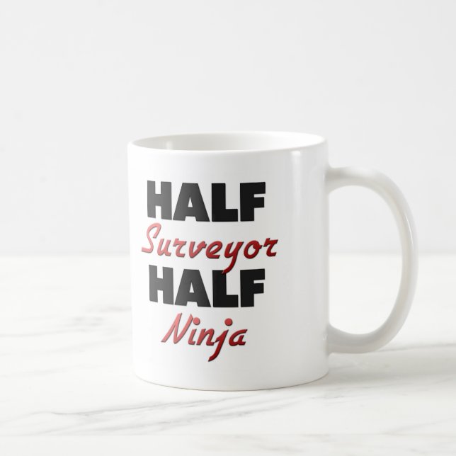 Taza De Café Medio topógrafo medio Ninja (Derecha)