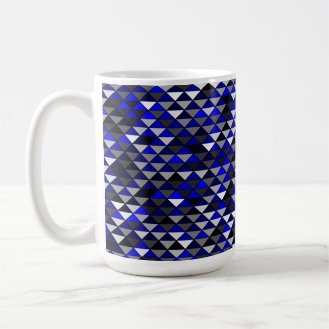 Taza De Café Medio y medio diamantes 15 oz Mug (Izquierda)