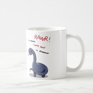 Taza De Café medios del rawr del brontosaurus te amo:)