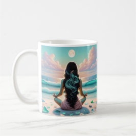 Taza De Café Meditación de armonía en la playa