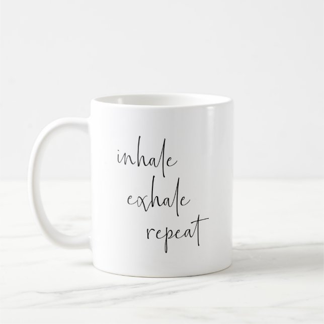 Taza De Café Meditación de la inhalación por vía inhalatoria ca (Izquierda)