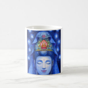Taza De Café Meditación de medianoche Kuan Yin del zen