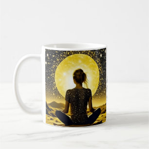 Taza De Café Meditación femenina Om Shanti Shanti Shanti