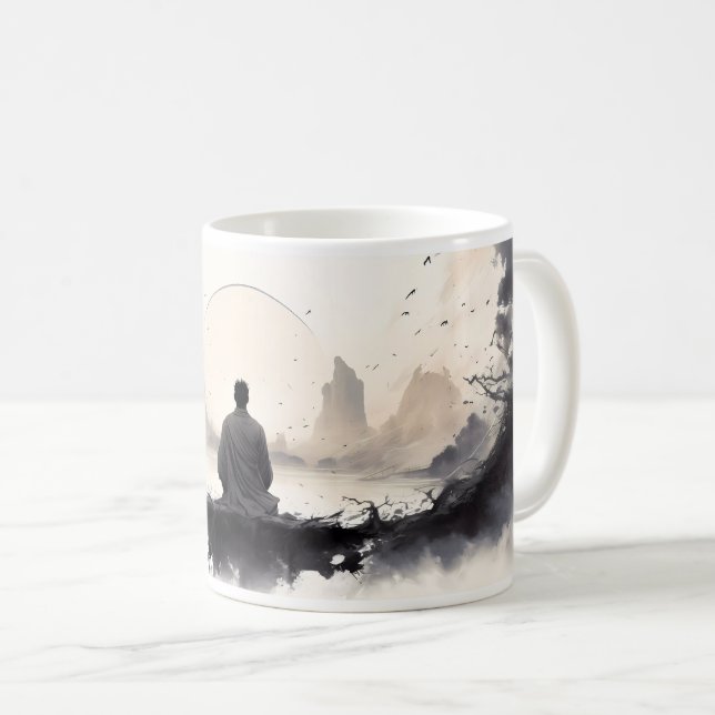 Taza De Café Meditación, Paz Y Mundo (Anverso derecho)