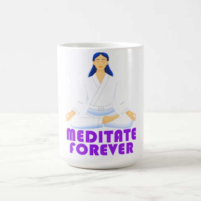 Taza De Café Meditar para siempre (Centro)