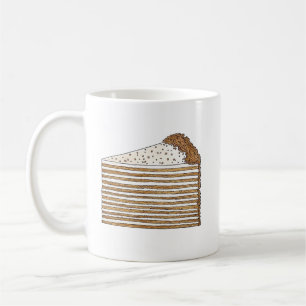 Taza De Café Medovik Medivnyk Comida ucraniana de pasteles de m