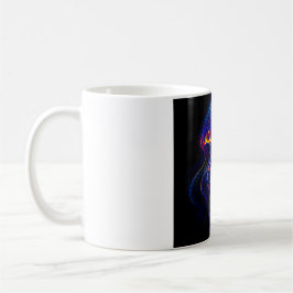 Taza De Café Méduse Fluorescente Fond Marin