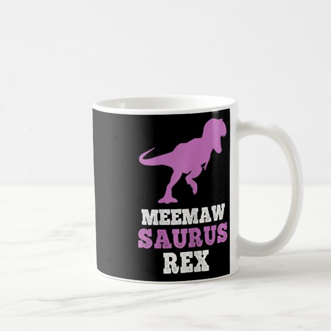 Taza De Café Meemaw-saurus Rex Dino Dinosaur Meemawsaurus Diver (Derecha)