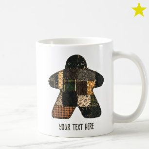 Taza De Café Meeple de Juego de Mesa de Colcha de Parche de Oto