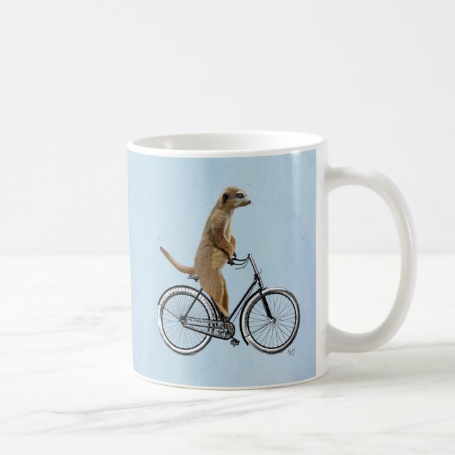 Taza De Café Meerkat en bicicleta 2 (Derecha)