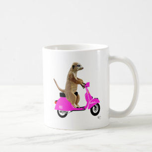 Taza De Café Meerkat en rosa amopado