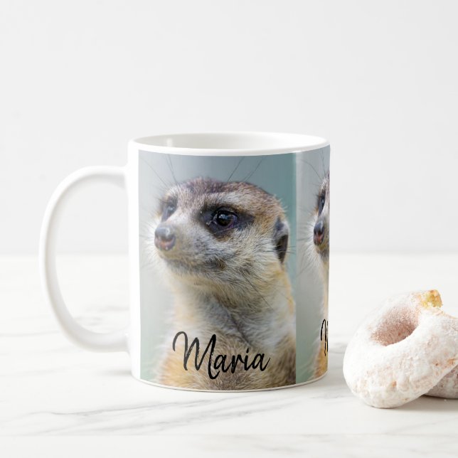 Taza De Café Meerkat Green Mug (Con donut)