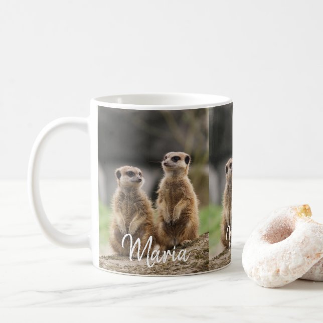 Taza De Café Meerkat Mug (Con donut)