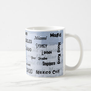 Taza De Café mega ciudad azul bebé