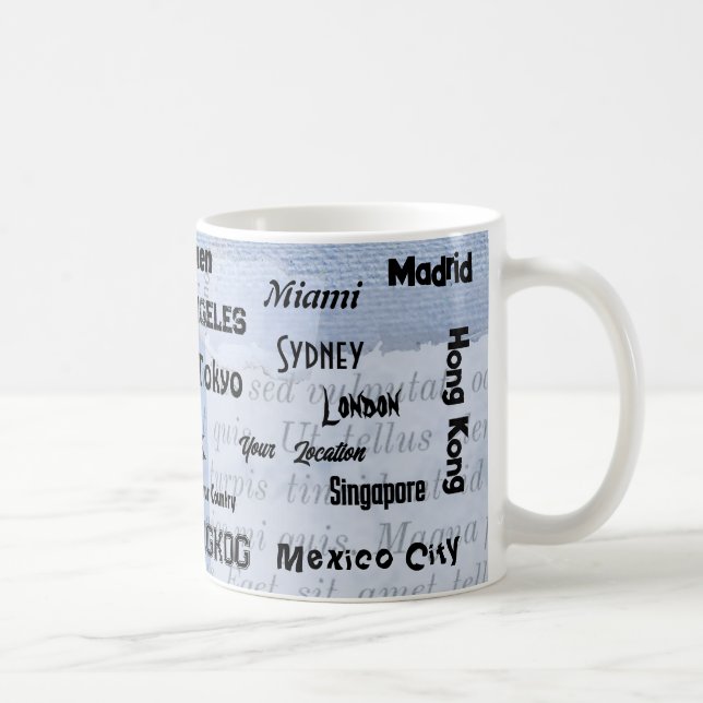 Taza De Café mega ciudad azul bebé (Derecha)