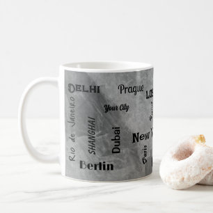 Taza De Café mega ciudad gris