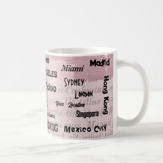 Taza De Café mega ciudad rosa (Derecha)