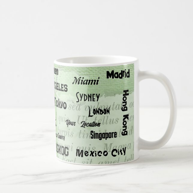 Taza De Café mega ciudad verde primavera (Derecha)