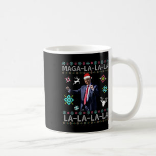 Taza De Café Mega La La La Donald Trump presidente 47 baila mal
