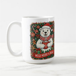 Taza De Café Mega Merry & Bright – Cute Christmas Bear Holiday 