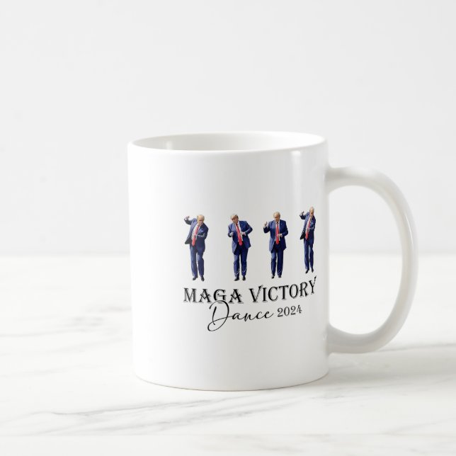 Taza De Café Mega victoria Danza Trump 2024 47º presidente (Derecha)