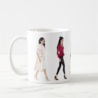 Taza De Café Meghan Markle marchando figuras de moda Mug