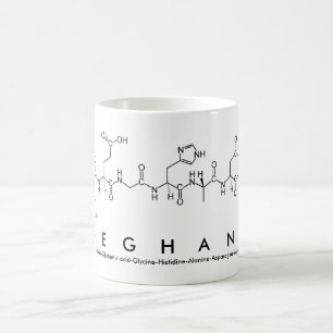 Taza De Café Meghann peptide name mug