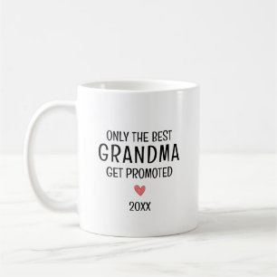 Taza De Café Mejor Abuela Ascendida – Año Personalizado