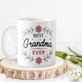 Taza De Café Mejor Abuela Cuidada Jamás Café Floral Mug