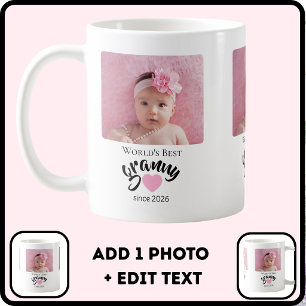 Taza De Café Mejor Abuela del Mundo desde Año Foto Adorable