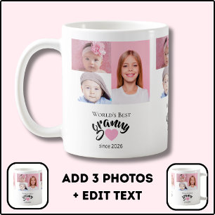Taza De Café Mejor Abuela del Mundo desde el Año 3 Foto Bonita
