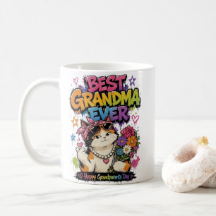 Taza De Café Mejor Abuela del Mundo Gato Feliz Día de los Abuel