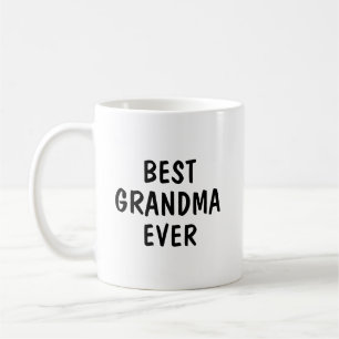 Taza De Café Mejor Abuela del Mundo Tipografía Minimalista Rega