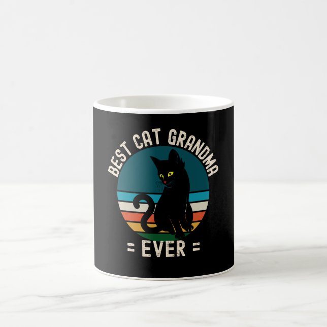 Taza De Café Mejor Abuela Gato Nunca Gracioso Gato Negro (Centro)
