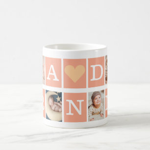 Taza De Café Mejor abuela guión moderno 4 Collage de fotos