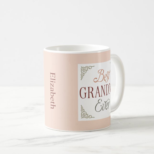 Taza De Café Mejor Abuela Personalizada (Anverso derecho)