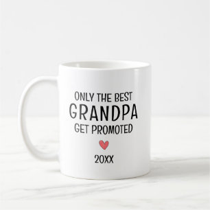Taza De Café Mejor Abuelo Ascendido – Año Personalizado